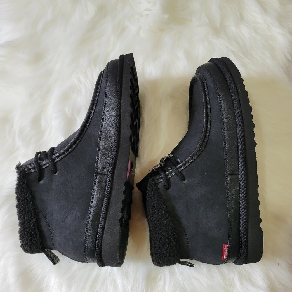 Stacy Adams Black Fur-Lined Boots
